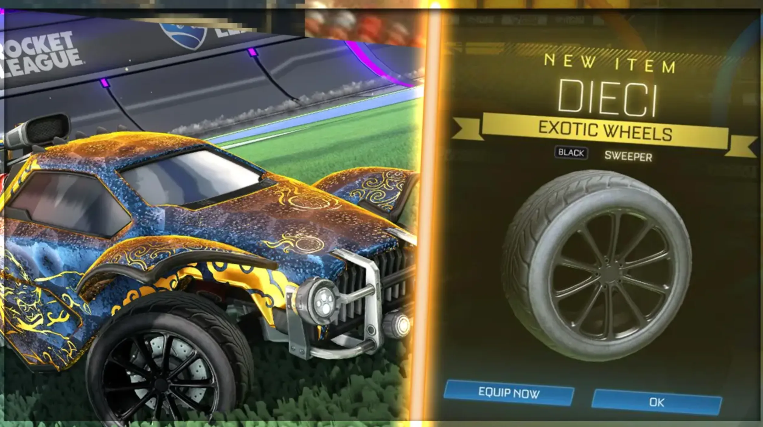 Black Diecis rocket league wheels